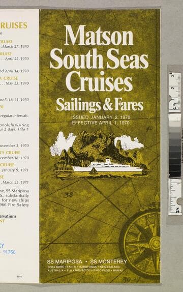 Matson South Seas cruises : sailings & fares