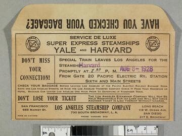 Harvard ticket envelope