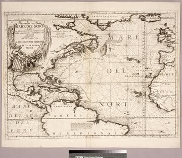 Mare del Nord Auttore il P.M. Coronelli M.C. Cosmografo della Serenissima Republica di Venetia Dedicato All Illmo, et Ecemo. Sig. Ilsig Giovanni Grimani Savio di Terra Ferma