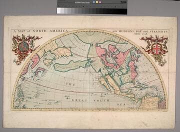A Map of North America with Hudson's Bay and Straits, Anno 1748