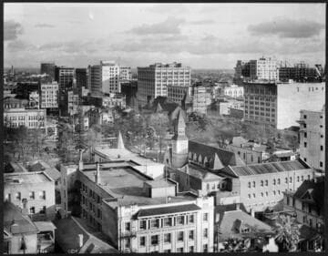 South from Normal Hill, Pershing Square, and Hill St., 1913