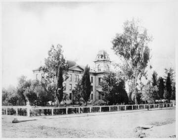 St. Vincent College, 6th & Broadway, Los Angeles, approximately 1885