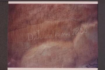"D. Julien, 16 Mai, 1836"--inscription at upper end of Bowknot Bend