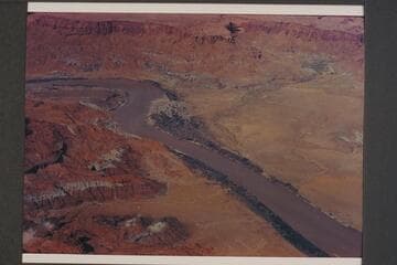 Northwest to Mile 147.5--149.2.  Ticaboo Creek comes in from left in print.  Side canyon at lower right is Mile 147
