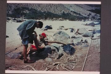 Bill Beer and Ballard Atherton work our camera details; Whitmore Beach