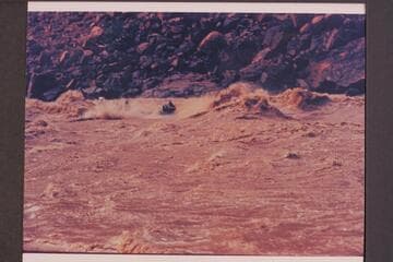 The "Cactus" in Vulcan Rapid.  Preliminary Bright Angel gauge:  June 19:  107,000 cfs.  June 20:  100,000 cfs