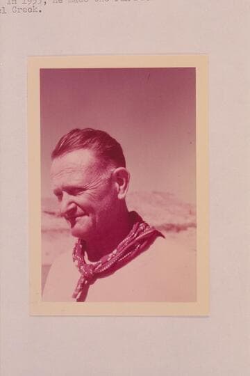 Willie Taylor on first motor traverse of Grand Canyon.  Taylor traversed the Grand Canyon by motor in 1949, 1950 and 1951.  In 1953, he made the run from Lees Ferry to Bright Angel Creek