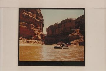One of the Aleson boats on the San Juan River above Clay Hills Crossing.  Pete Sparkes is the boatman