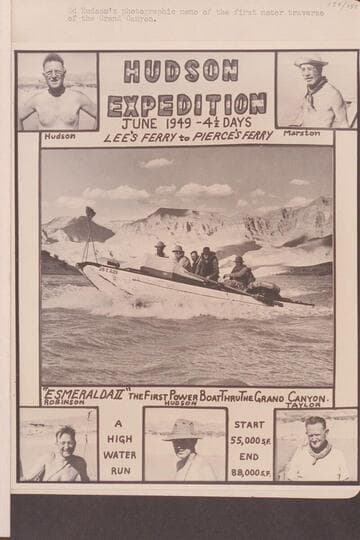 Ed Hudson's photographic memo of the first motor traverse of the Grand Canyon