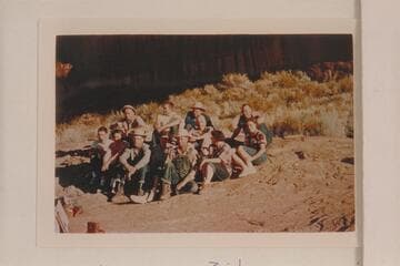 The Mexican Hat Expedition San [sic] party which left Mexican Hat 1952, June 04