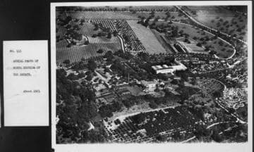 Aerial photo of the north section of the San Marino ranch, circa 1921