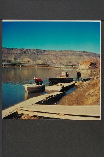 Tex McClatchy's Turbocraft and "Major Powell" at the Moab boat ramp
