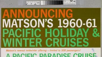 Announcing Matson's 1960-61 Pacific holiday & winter cruises
