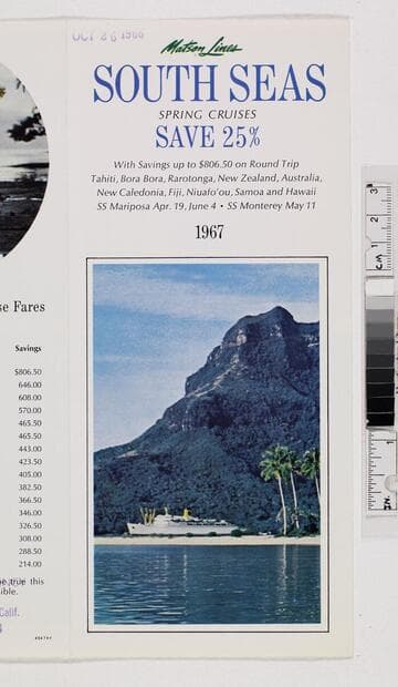 South Seas spring cruises save 25% ... 1967
