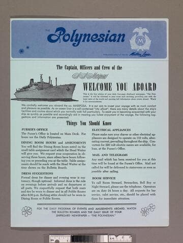 The Polynesian : published daily at sea by Matson Lines