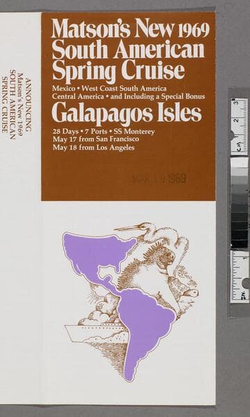 Matson's new 1969 South American spring cruise