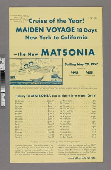 Cruise of the year! Maiden voyage 18 days New York to California