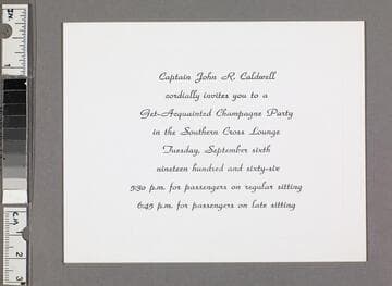 Get-acquainted champagne party invitation