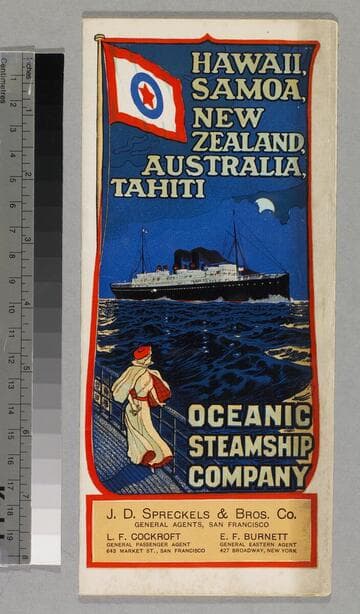 Hawaii, Samoa, New Zealand, Australia, Tahiti : Oceanic Steamship Company