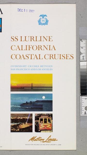 SS Lurline California coastal cruises