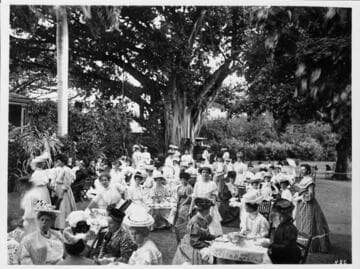Luncheon for ladies of L.A. Chamber of Commerce in Hawaii