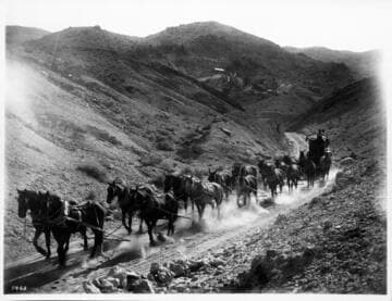 Teaming water into Borax mines. Borax Mill above