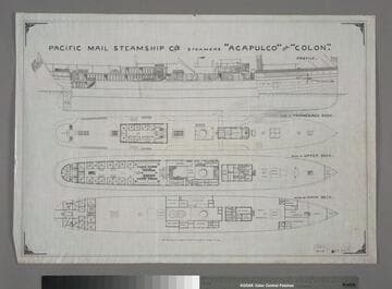 Pacific Mail Steamship Co.'s Steamers "Acapulco" and "Colon"