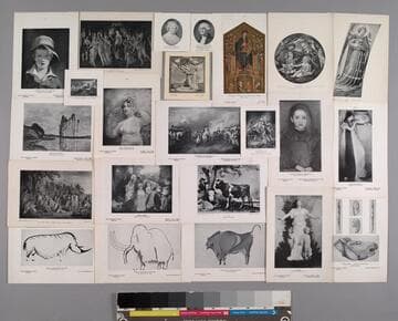 One boxed collection of art reproductions, circa 135 pieces