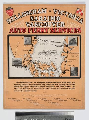 Bellingham - Victoria, Nanaimo Vancouver Auto Ferry Services