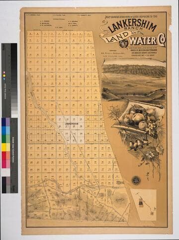 Map showing subdivision or lands belonging to the Lankershim Ranch Land and Water Co