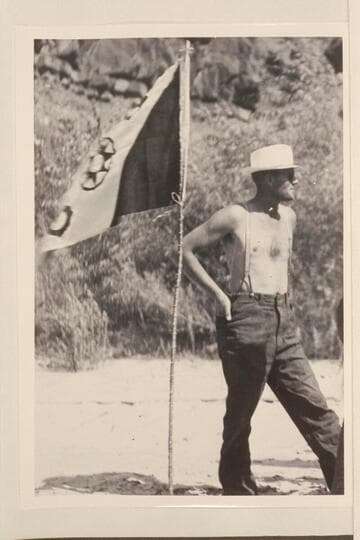 Frank Swain at Lees Ferry at the completion of the Glen Canyon traverse of 1938, Sept.-Oct