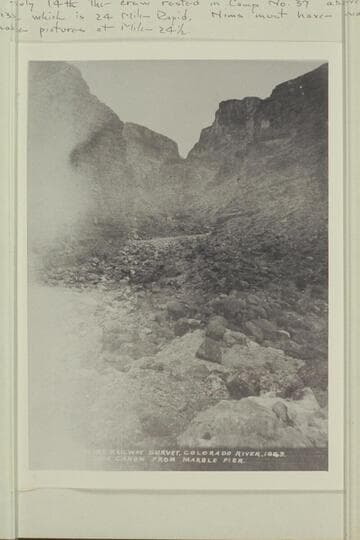 Side canyon from Marble Pier; Brown-Stanton survey