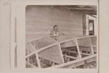 The "Esmeralda II" under construction at Paso Robles