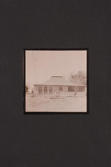 House in Yuma with roof from old pilot house of steamer "Cochan"