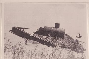 All that remains of steamboat once in service above Lees Ferry