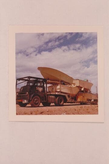 A load of Buehler Turbo-Craft arriving at Boulder City Marina.  Consignment to Mack Miller, Colorado River Turbocraft, Box 818, Boulder City, Nevada