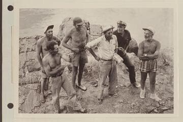 Crew at plaque at Separation Canyon.  Nichols; Harris; Couffer; Riffey; Sanderson; Marston