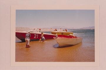 "Big Red," "Big Yellow," and "Wee Red" at Boulder City after the down run in June