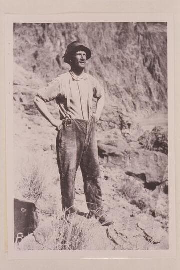 Goddard Nathaniel Quist on Colorado River.  Copy of photo owned by him