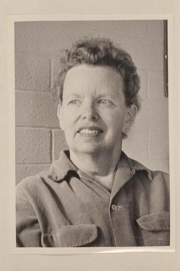 Lois Sanderson; Kanab.  She is the wife of Rod Sanderson and joined the 1956 motor cruise of the Grand Canyon at Whitmore Wash and continued on to Boulder City