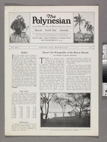 The Polynesian : issued daily on board Matson-Oceanic Liners