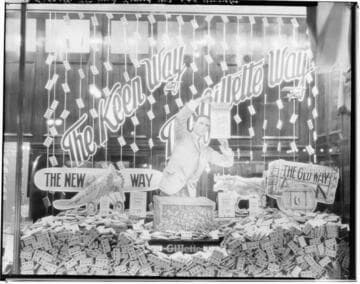 Liggett and Puretest Drug Store window display, 7th and Grand, Los Angeles. 1929