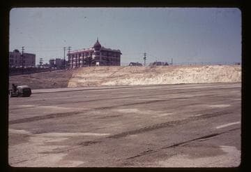 1st and Olive Streets ready for parking cars