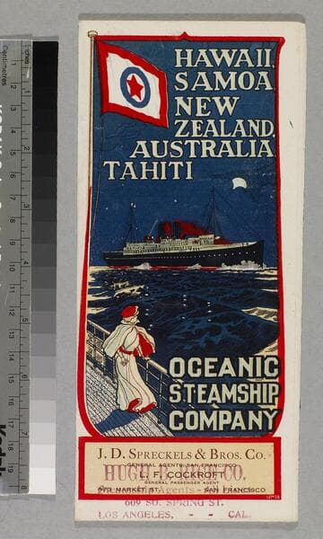 Hawaii, Samoa, New Zealand, Australia, Tahiti : Oceanic Steamship Company