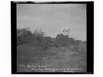 The Yorba home, slowly decaying and crumbling away
