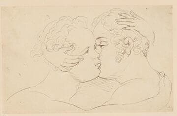 Man and Woman Kissing