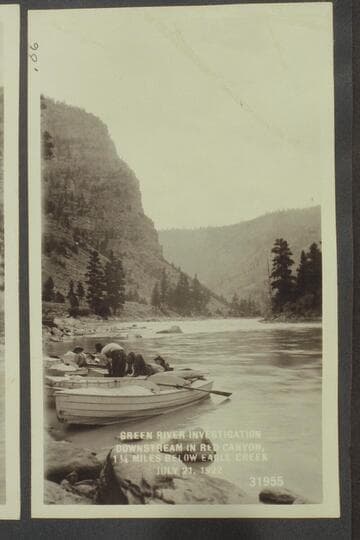 Green River Investigation: Downstream in Red Canyon, 1 1/4 miles below Eagle Creek