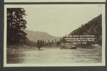 Green River Investigation: Downstream in Red Canyon, 3 miles below Eagle Creek