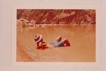 Garth Marston cools off. Head of Monument Creek Rapid